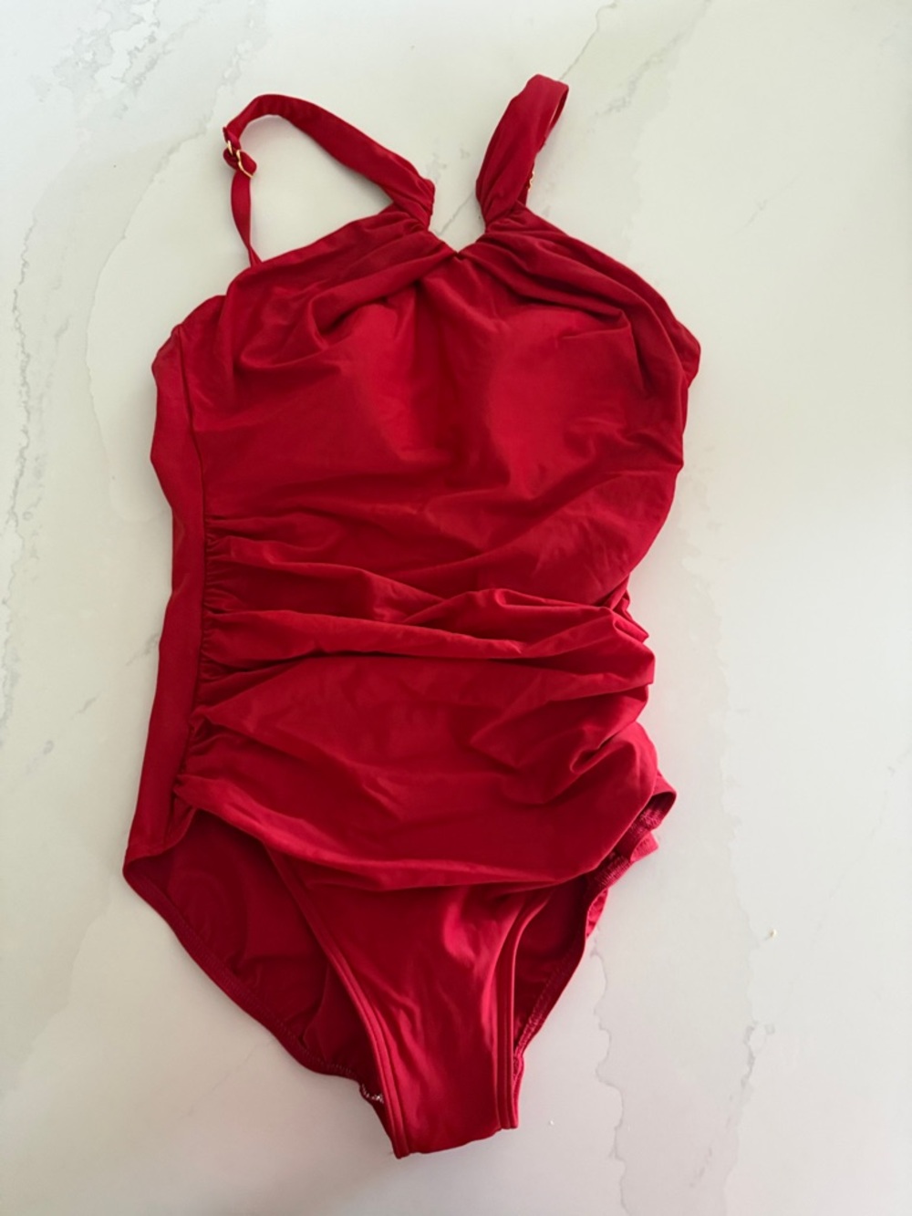 ON HOLD - Miraclesuit Red One-Piece Swimsuit with Ruched Front.  NWOT